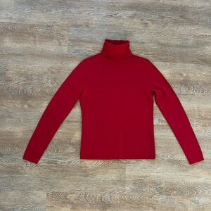 Brooks Brothers Italian Merino Wool Turtleneck Sweater | Red | Size Medium